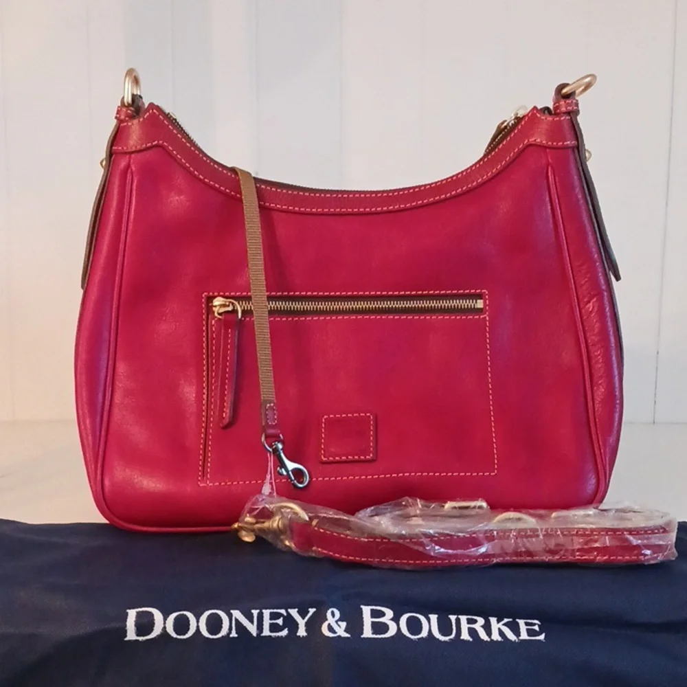 Dooney & Bourke Nwt Red Hobo Cross Body Bag. - Picture 9 of 13